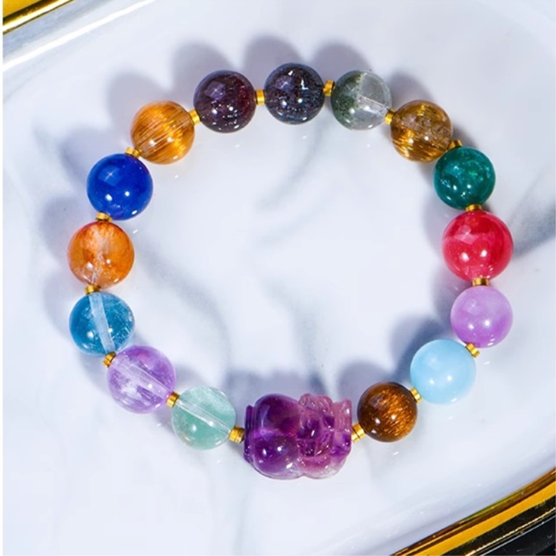 天然水晶多宝手链散珠diy时尚饰品一对一直播间