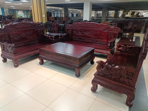 东非酸枝木小鸳鸯沙发组合 中式客厅古典沙发组合