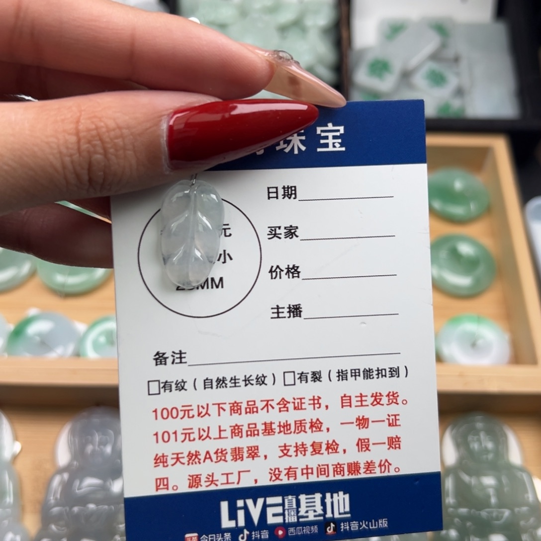 翡翠颈饰未镶嵌叶子