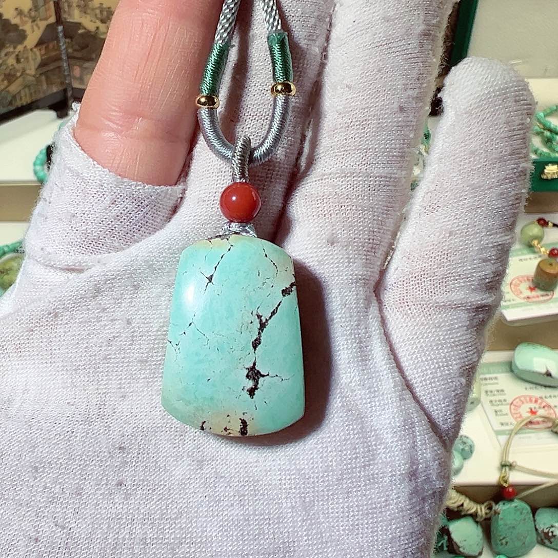 绿松石无事牌未镶嵌