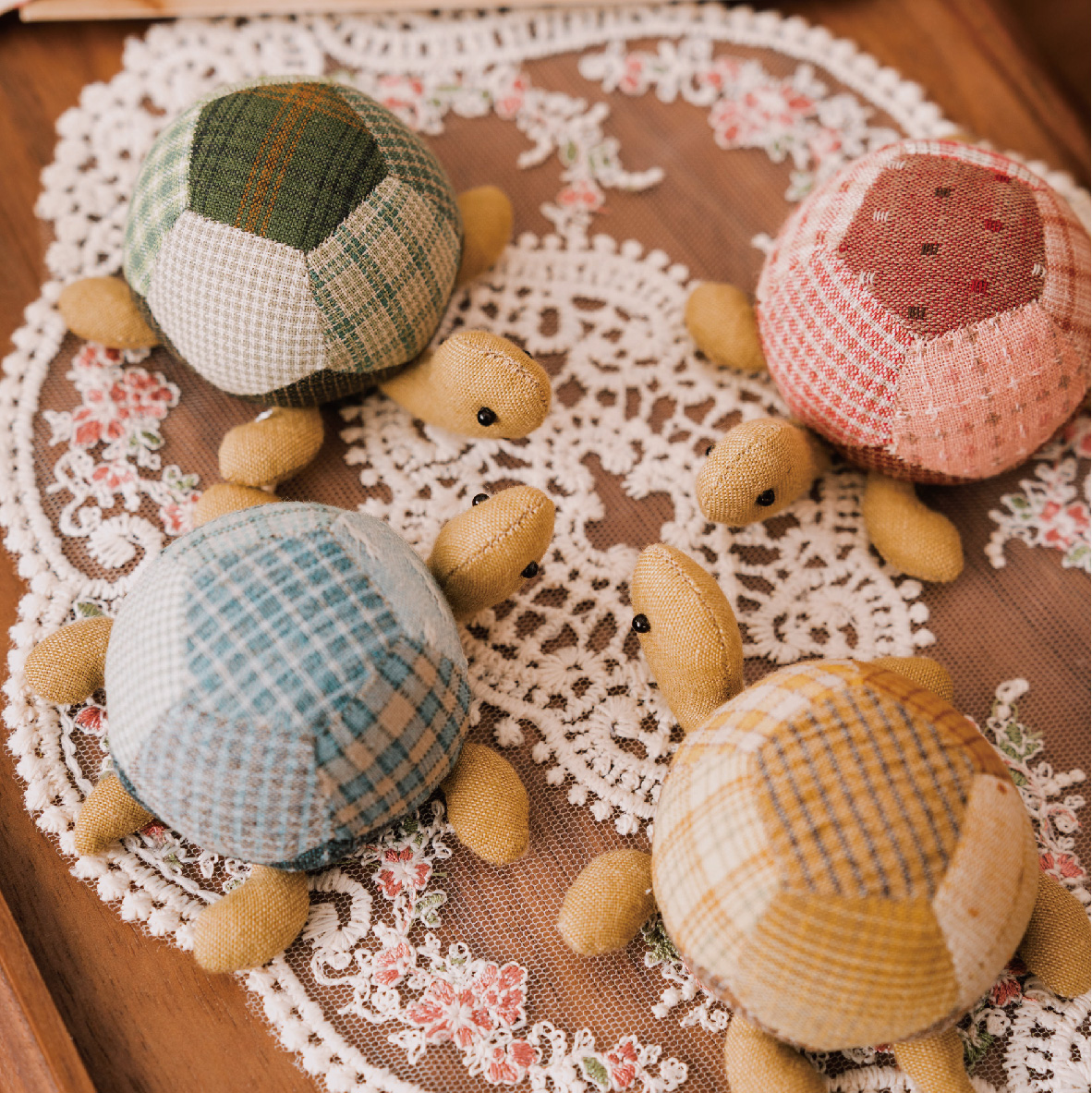 【拼布DIY】乌龟针插｜拼布先染针插｜进口先染布｜复古设计｜非诚品