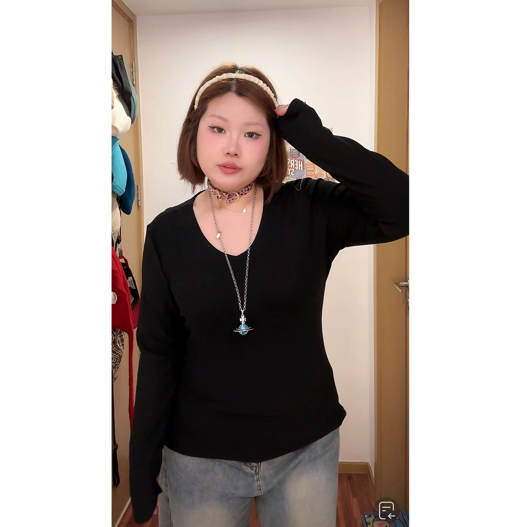 胡二家大码胖MM显瘦磨毛长袖蛋白绒V领保暖内衣纯色加绒打底衫女