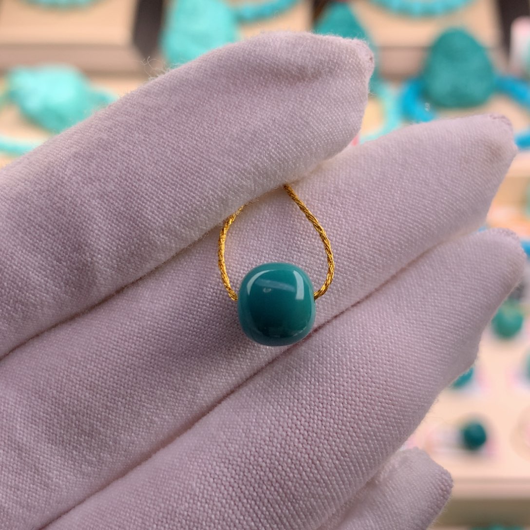 绿松石珠宝奇石未镶嵌8.5×7.8