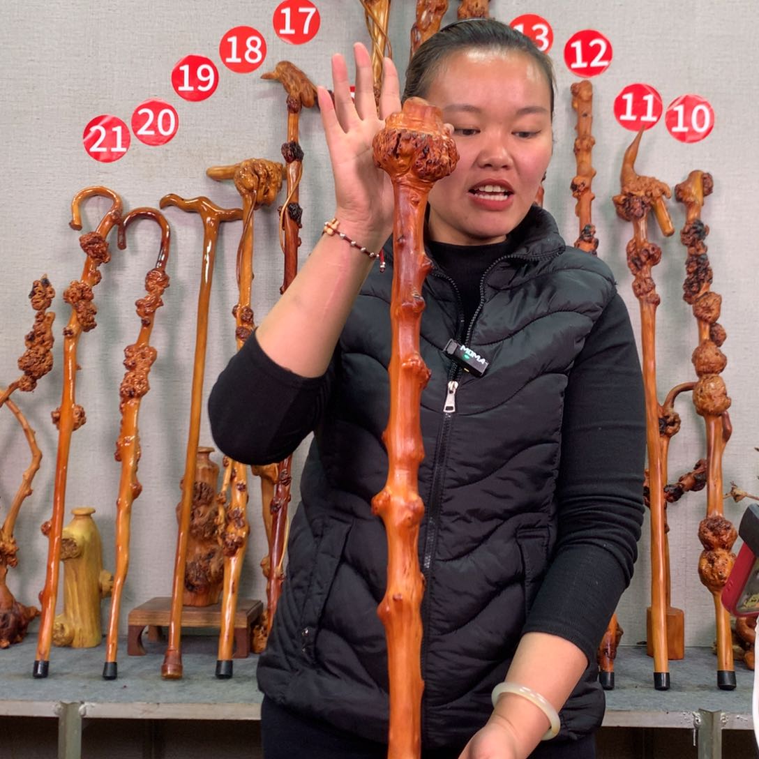 黑果木天然实木盘玩棍