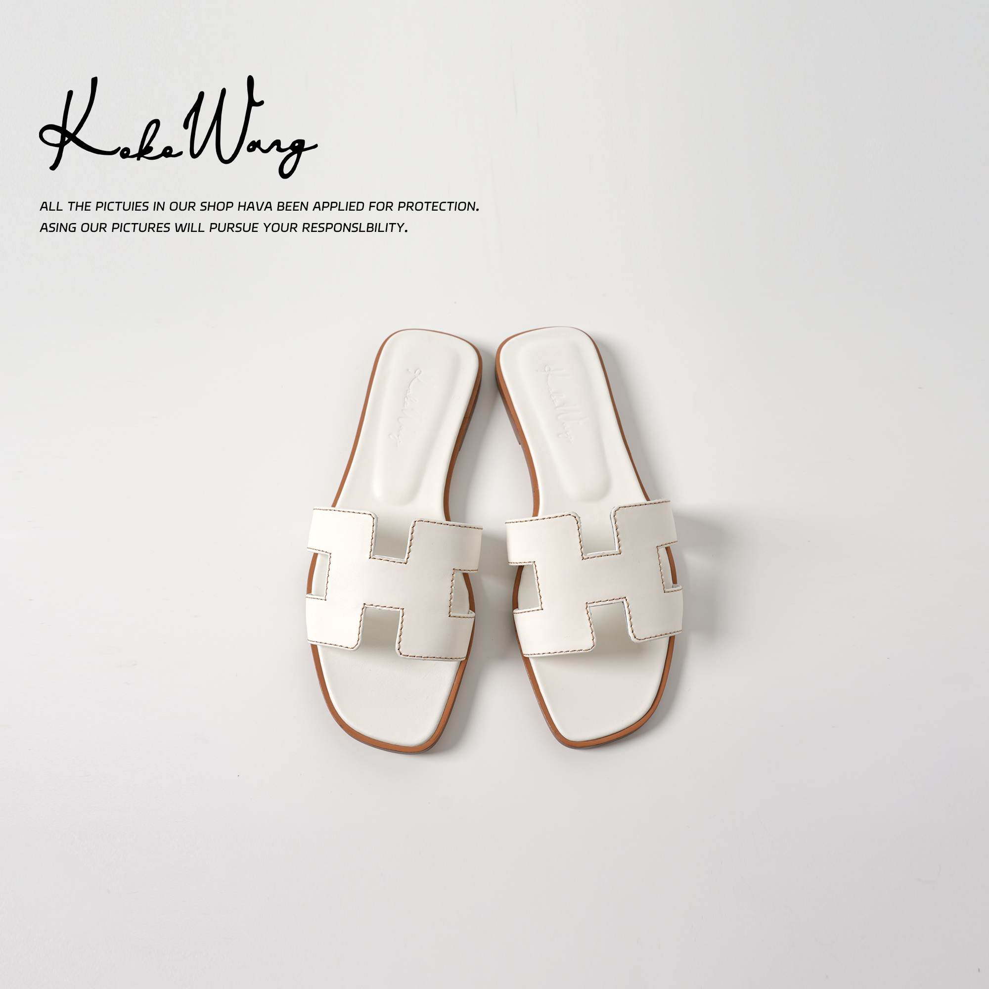 KOKOWANG新款平底轻奢外穿舒适百搭凉拖鞋 535275E19X01
