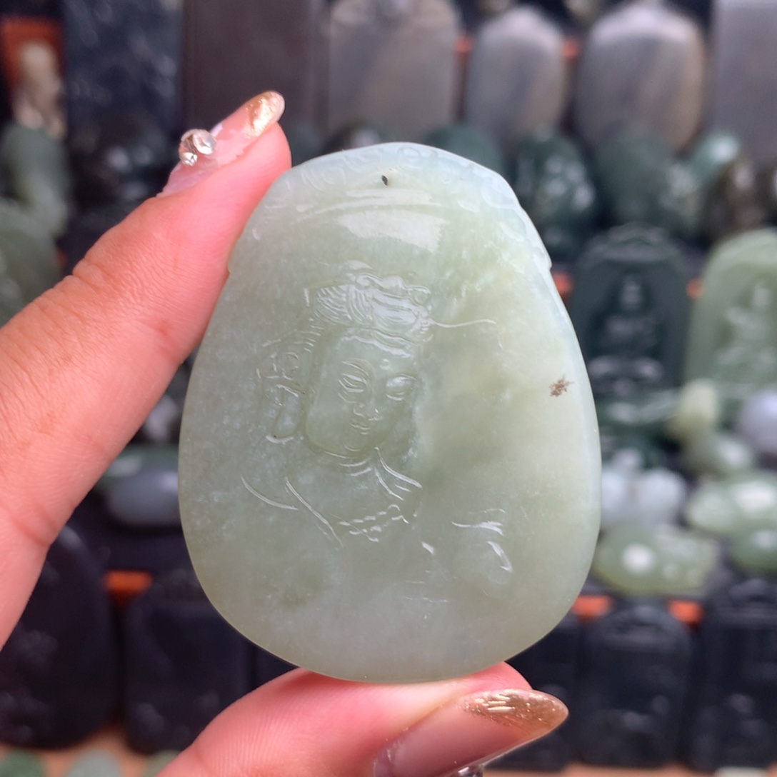 和田玉未镶嵌颈饰挂件36