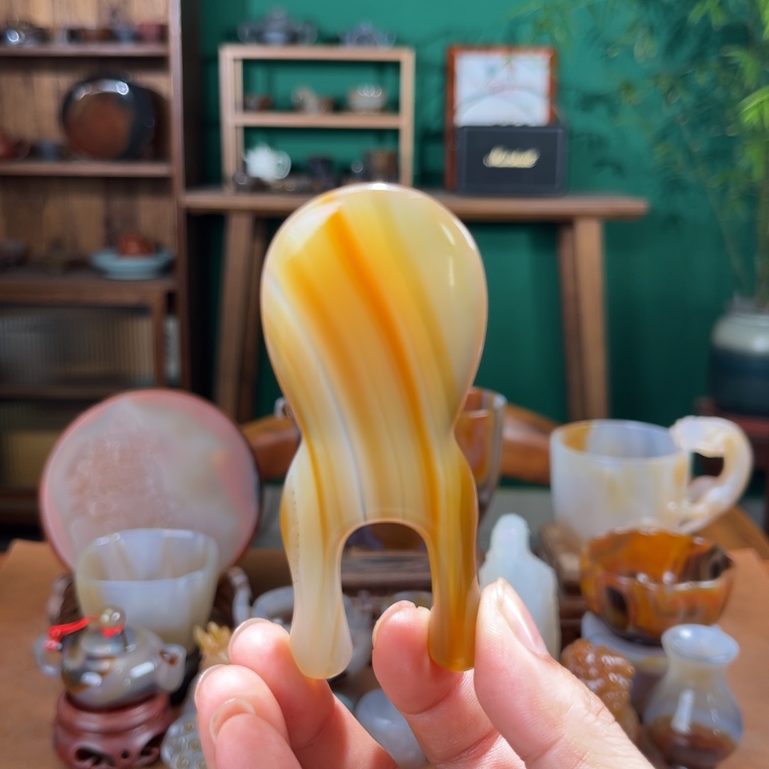 玛瑙/玉髓未镶嵌鼻刮