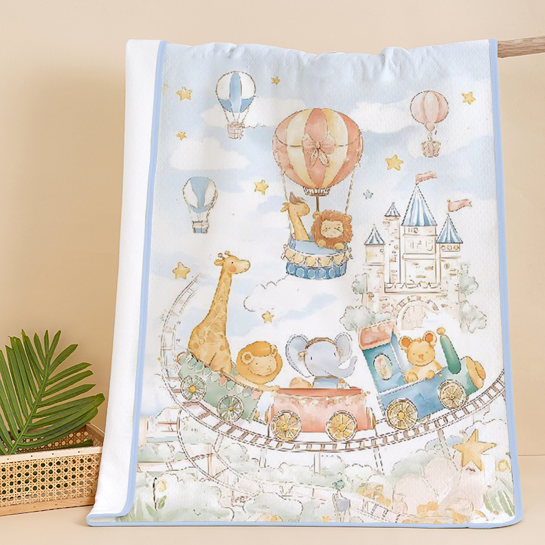 贝瑞拉隔尿垫 10A抗菌空气层双面纯棉数码印花婴幼儿隔尿亲肤透气