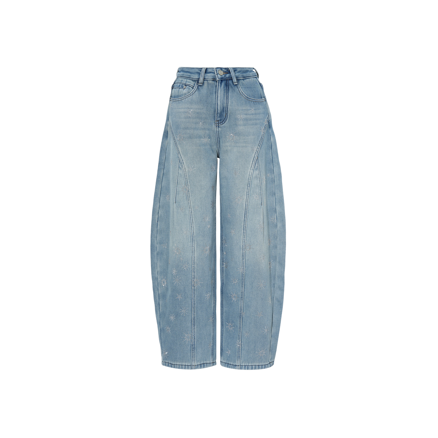 TCH私服冬款新时尚烫钻时尚淑女蓝色牛仔裤女T75D20E1062轻奢tch