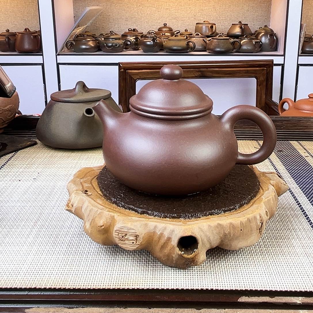 紫砂茶壶宜兴紫砂全手工老紫泥260c c