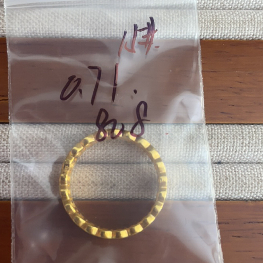 克重0.71 15号 钱多多戒指 足金999