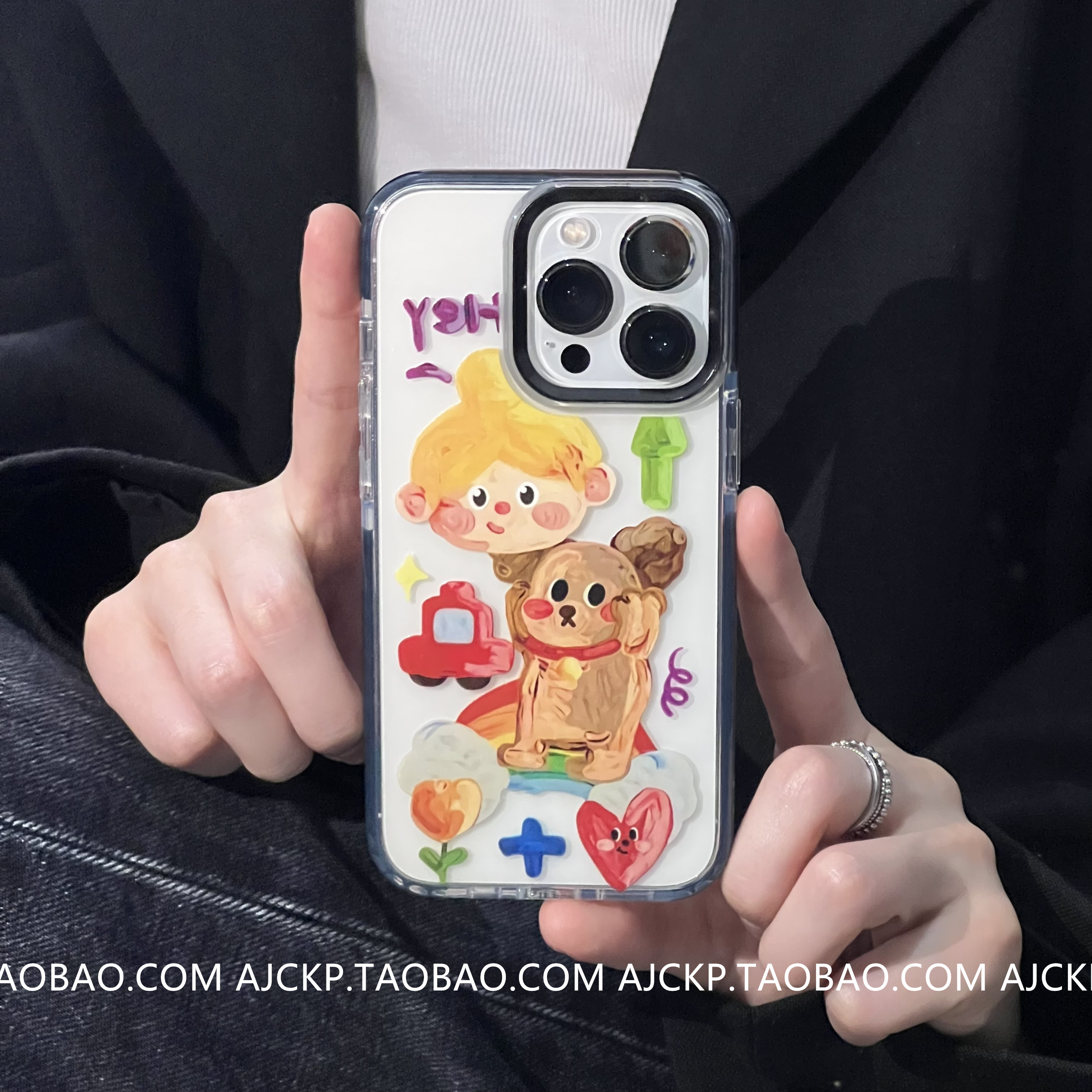 汉堡薯条适用iPhone16promax手机壳14/15苹果12全包11情侣工厂13