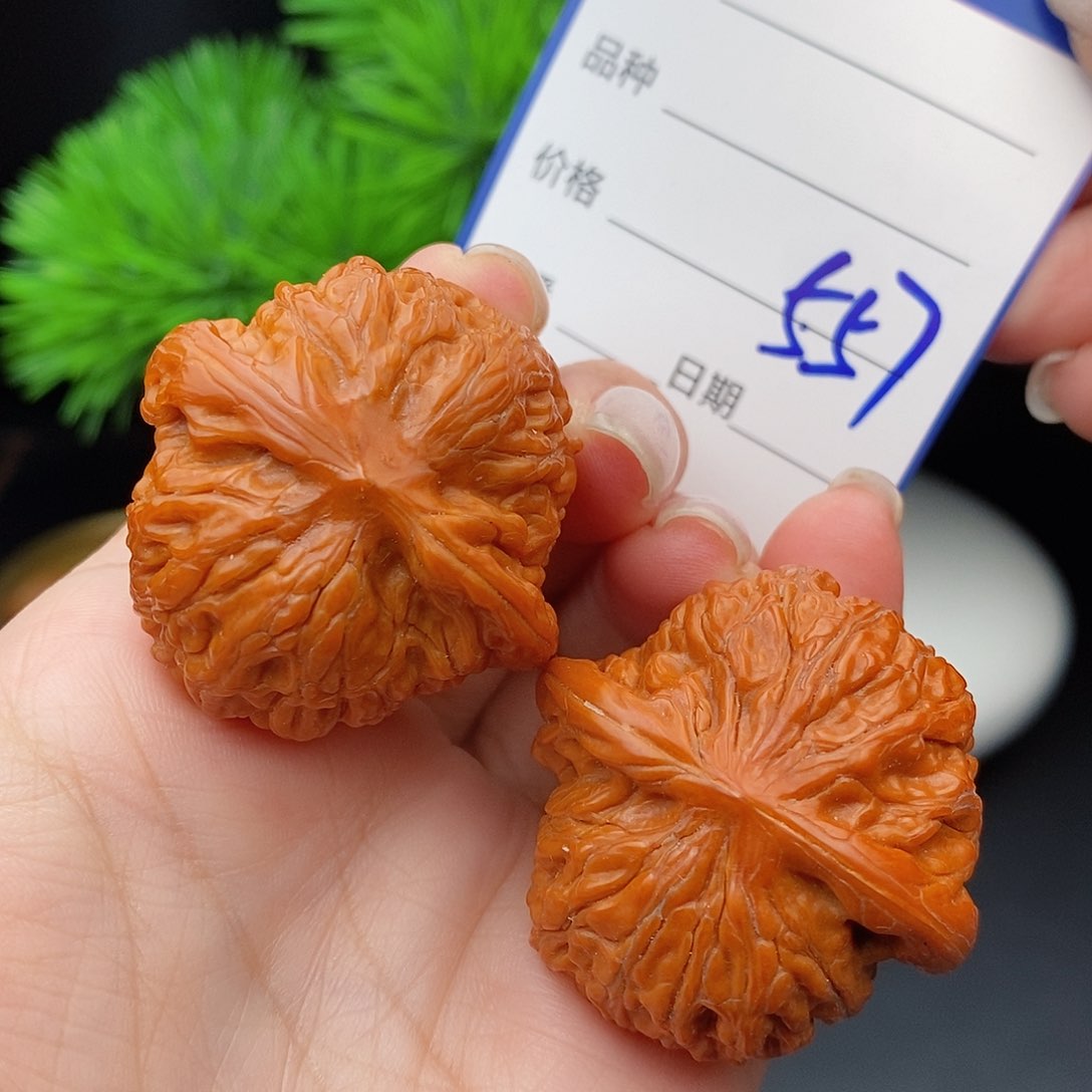 文玩核桃把件38山地磨盘557