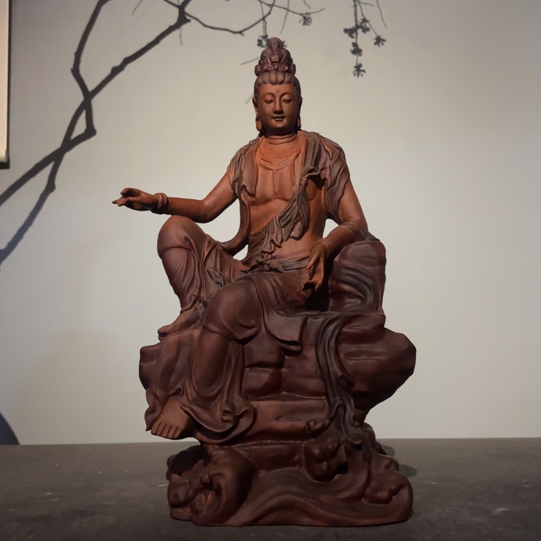 大***行花梨木类水月观音