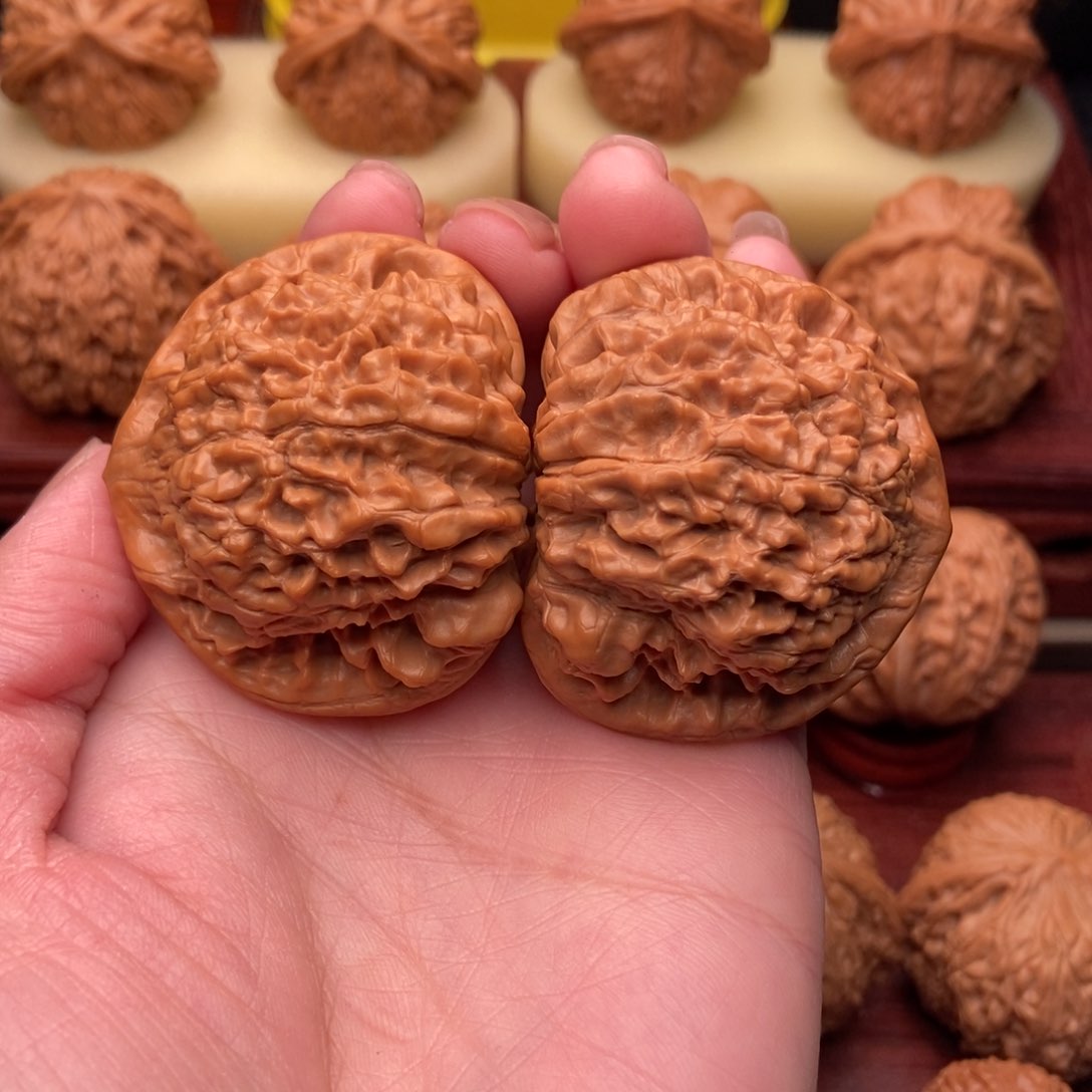 桃核把件然*麒麟纹大官帽47