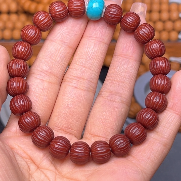 猴头核桃手串红911穿绿