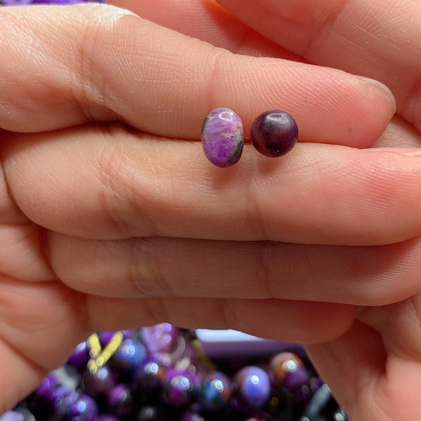 【闪购商品】苏纪石（舒俱来）耳钉银S925镶嵌