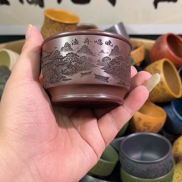 茶杯紫砂全手工紫砂主人杯