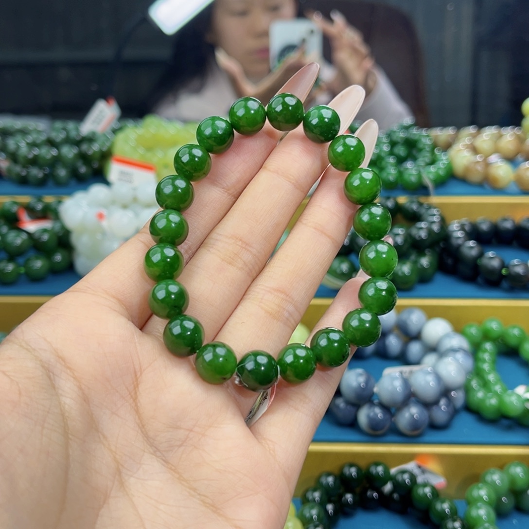 山***和田玉未镶嵌手链