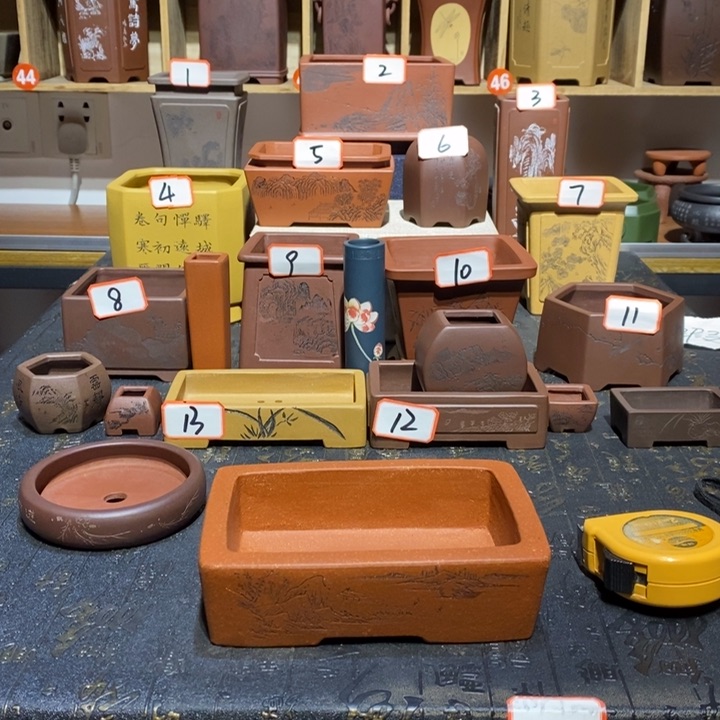 紫砂花盆黑*紫砂文化