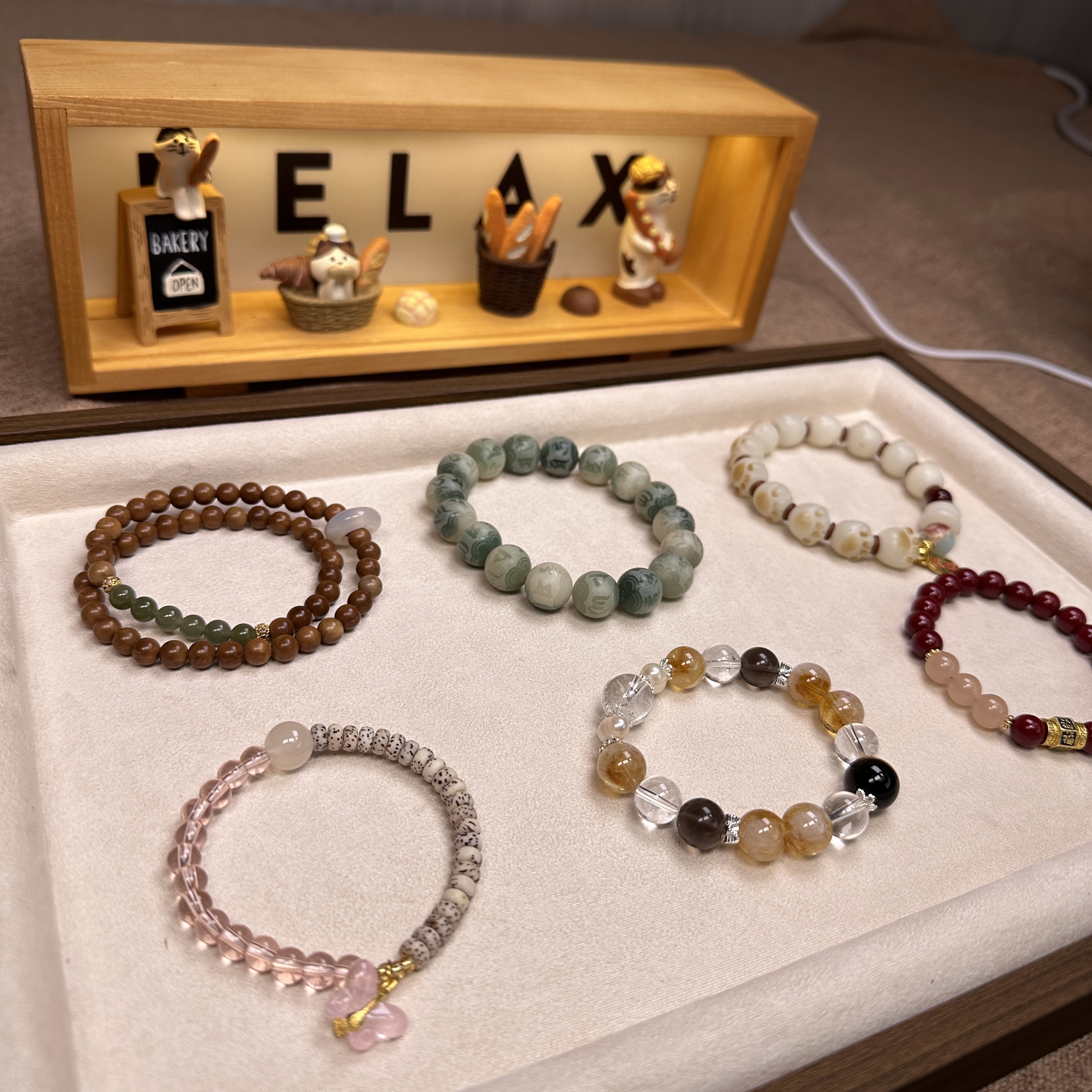 非金属木质手链 【桃禧】 散珠链接