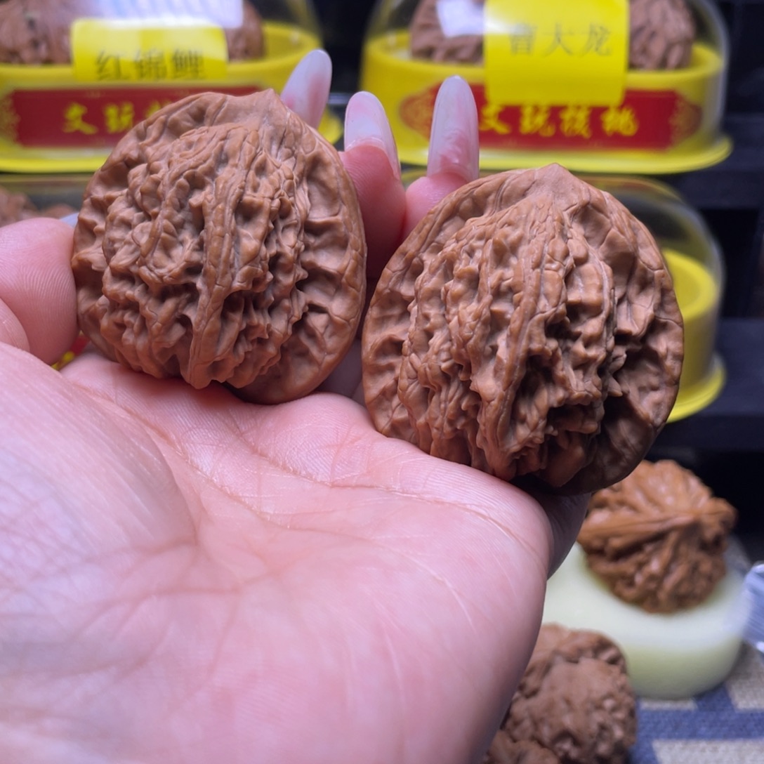 吊坠文玩核桃47粗筋麦穗虎头