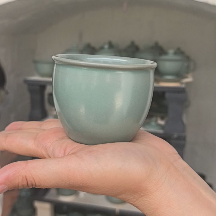 宝丰宋官窑汝瓷王君子手签刚杯