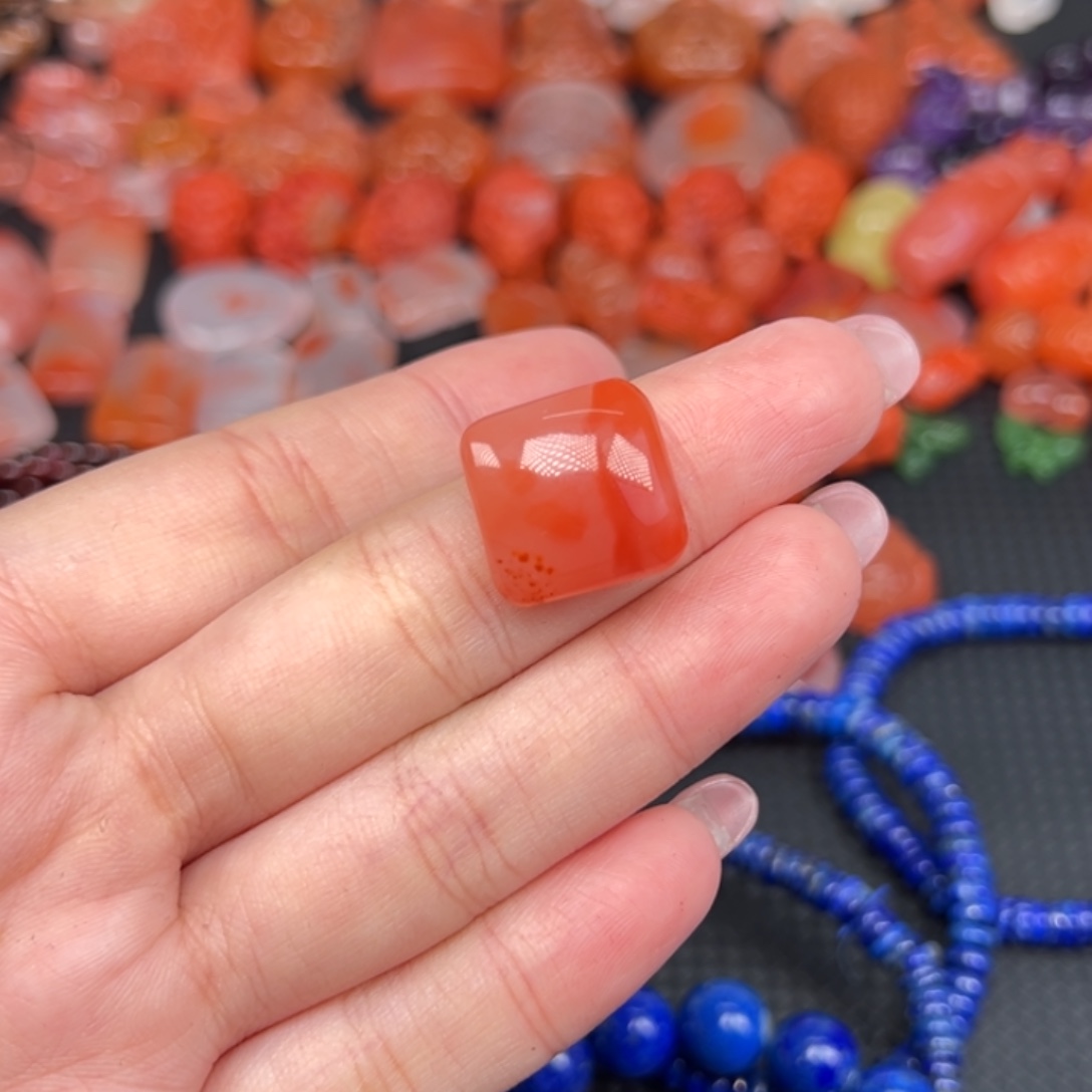 清***清南红玛瑙未镶嵌吊坠(不含链)