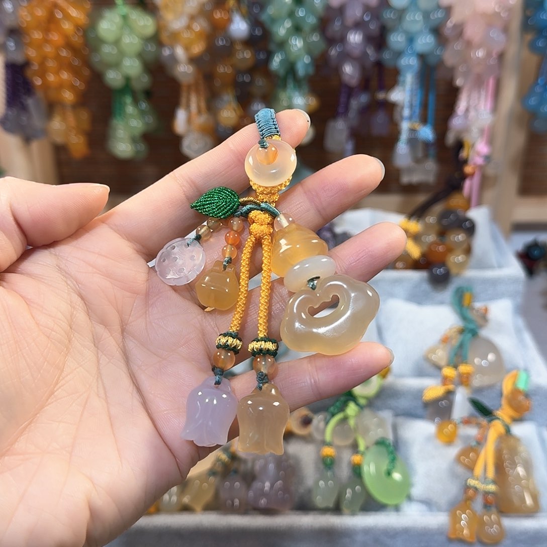 玛瑙/玉髓钥匙扣未镶嵌冬*儿