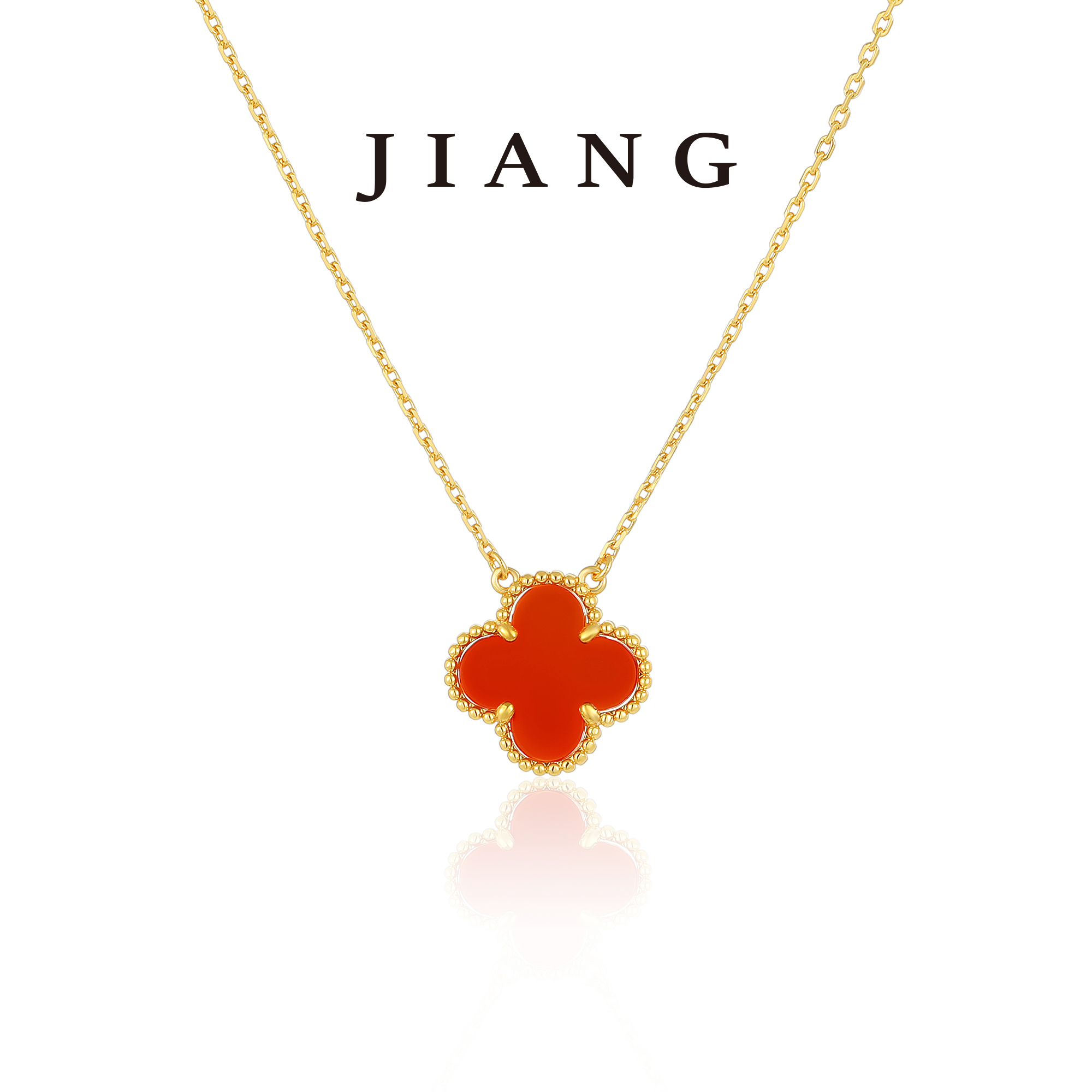 坠链均925银 CNC精工 四叶草时尚气质轻奢项链 4336