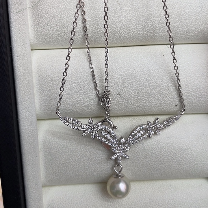 海水珍珠颈饰银S925镶嵌