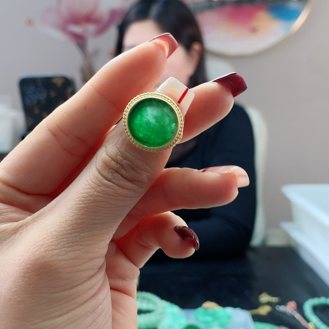 【闪购商品】翡翠戒指银S925镶嵌，