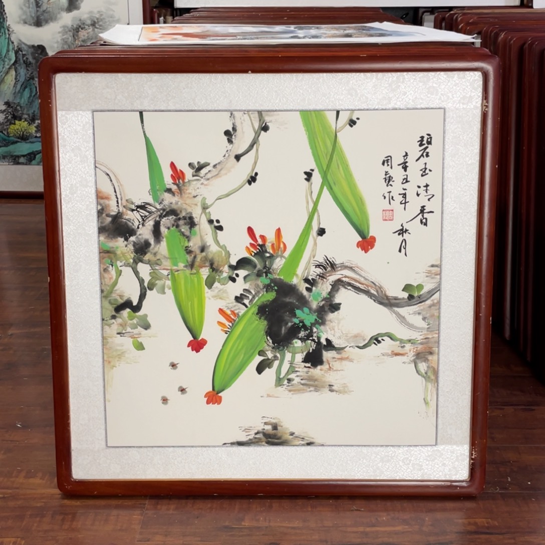 国画带框尺寸63*63厘米