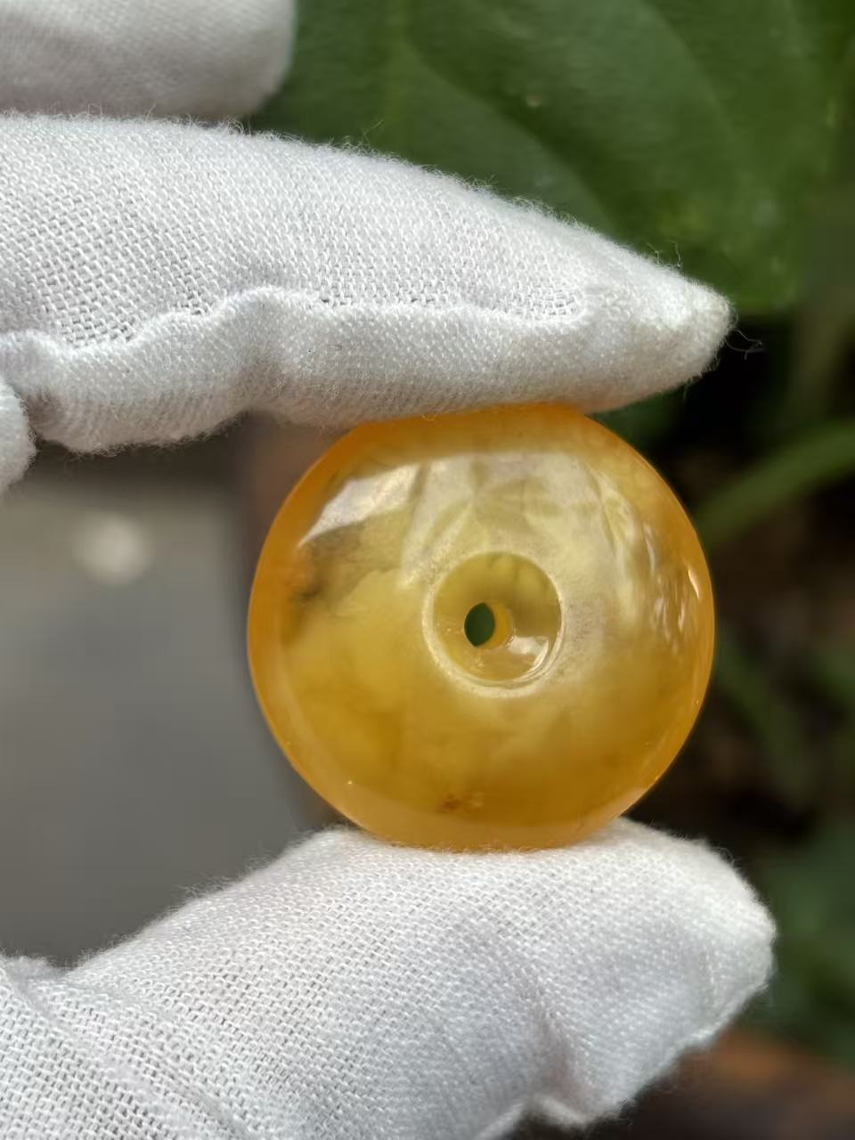 1668天然蜜蜡琥珀平安扣27.8x10.5mm