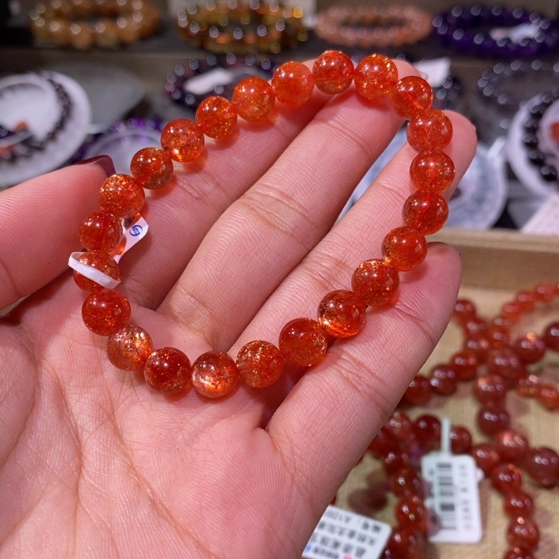 日光石手串未镶嵌欧****✌金太阳8+