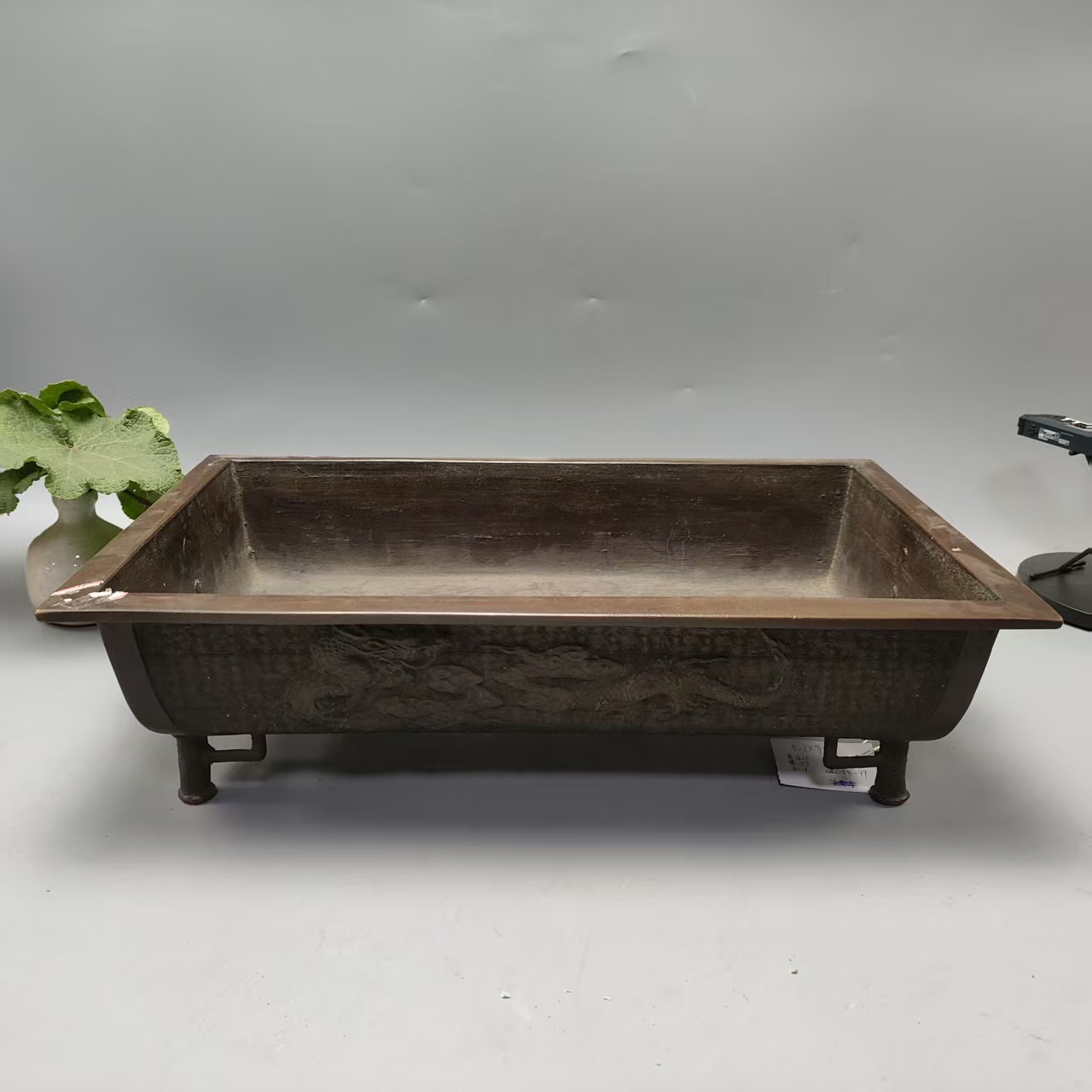 131-11.7博10.4铜制水仙盆摆件礼品茶周边（磨痕氧化脱漆）