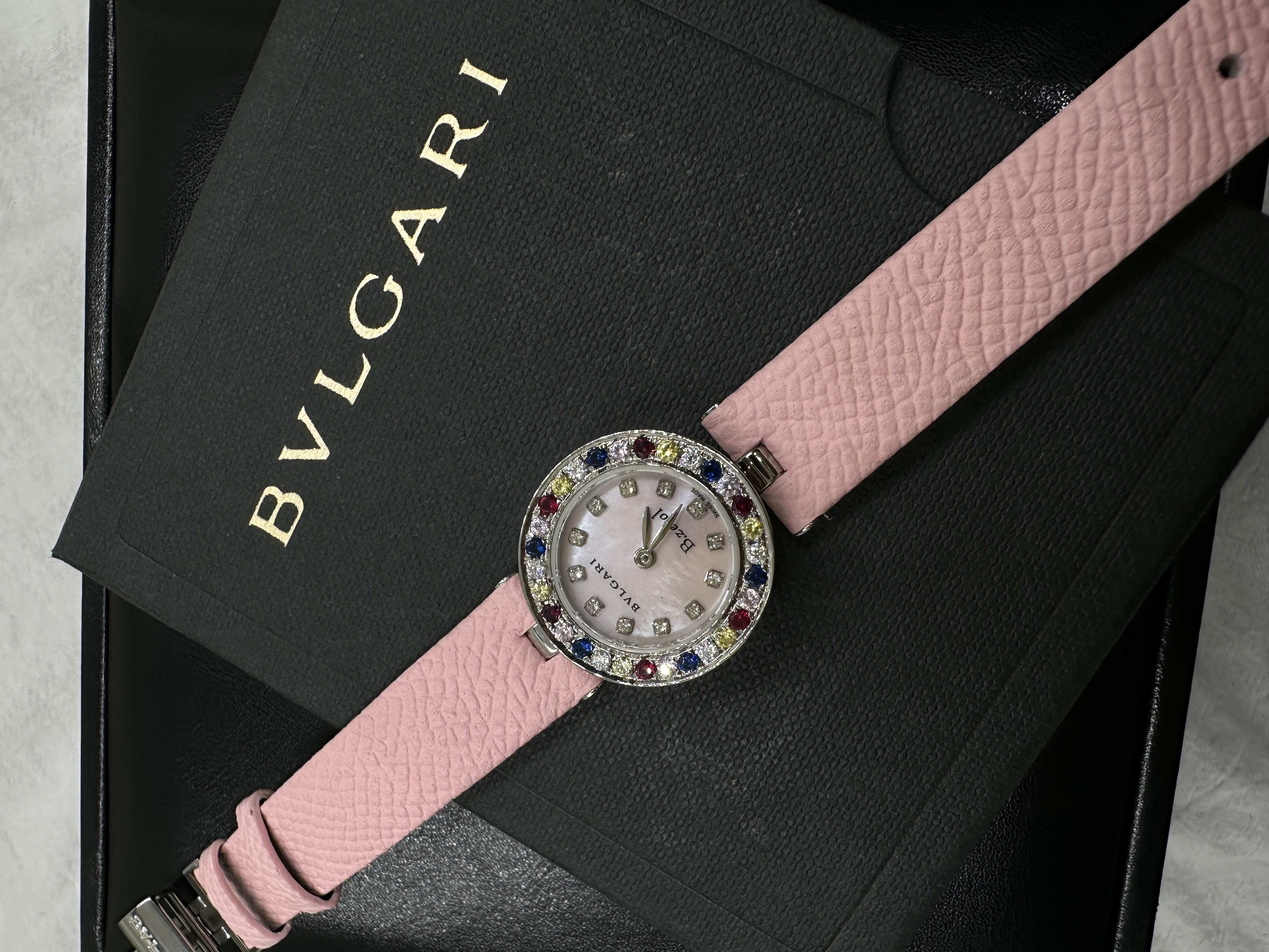 99新 BVLGARI/宝格丽 石英表后镶钻盘22/256109022