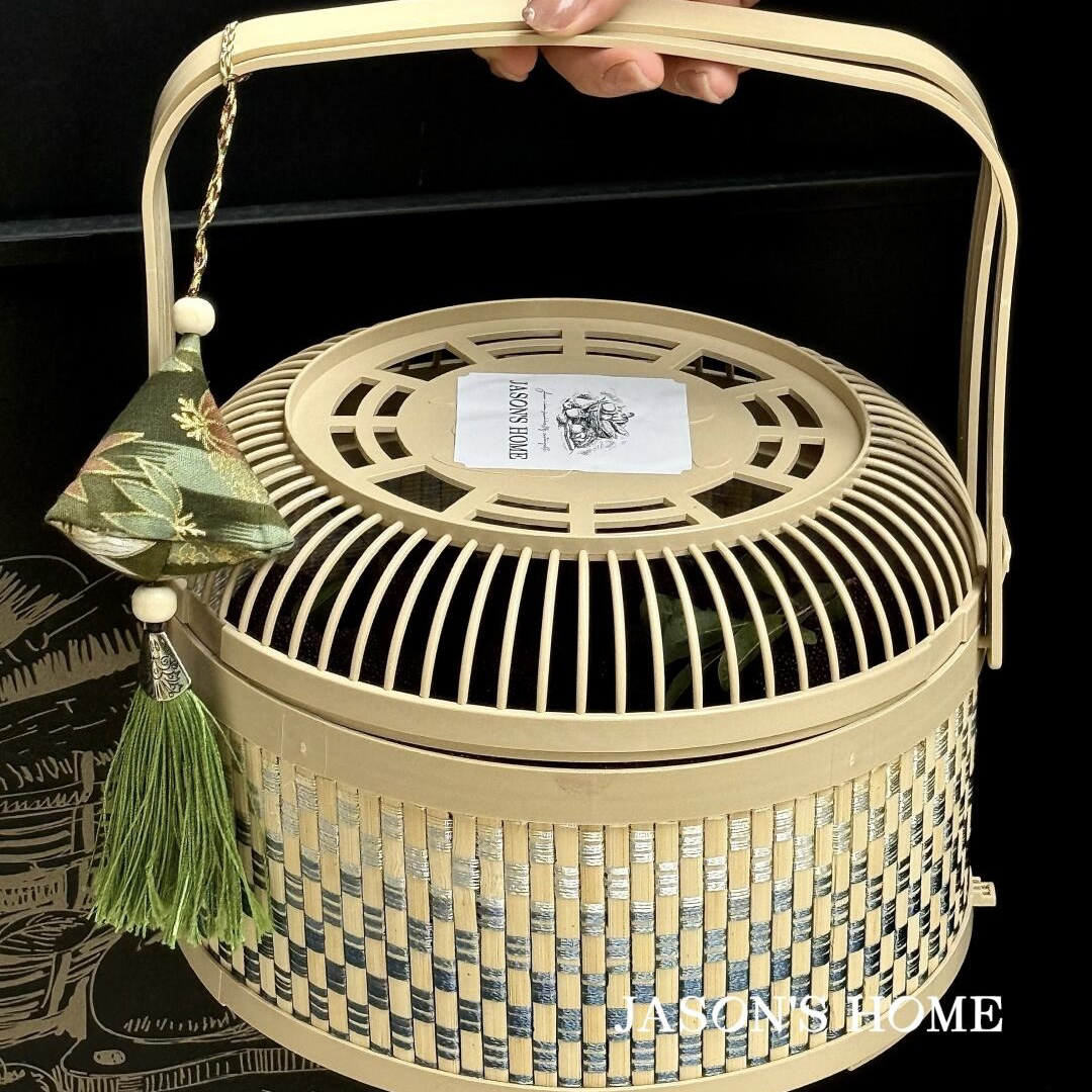 丁峰包装·采摘手提篮水果东魁杨梅枇杷荔枝通用仿竹编织篮创意篮