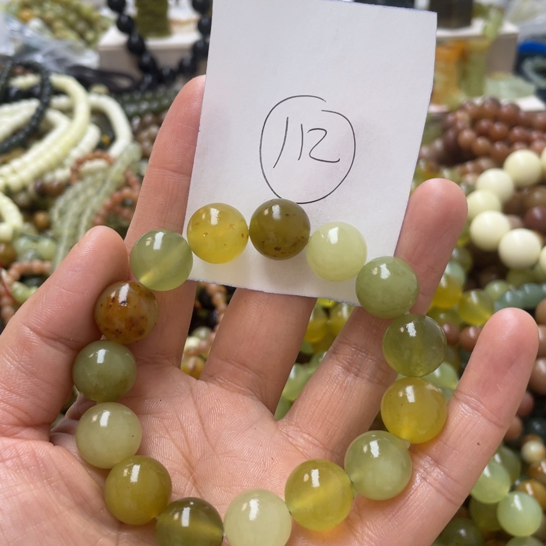 蛇纹石玉手链合金