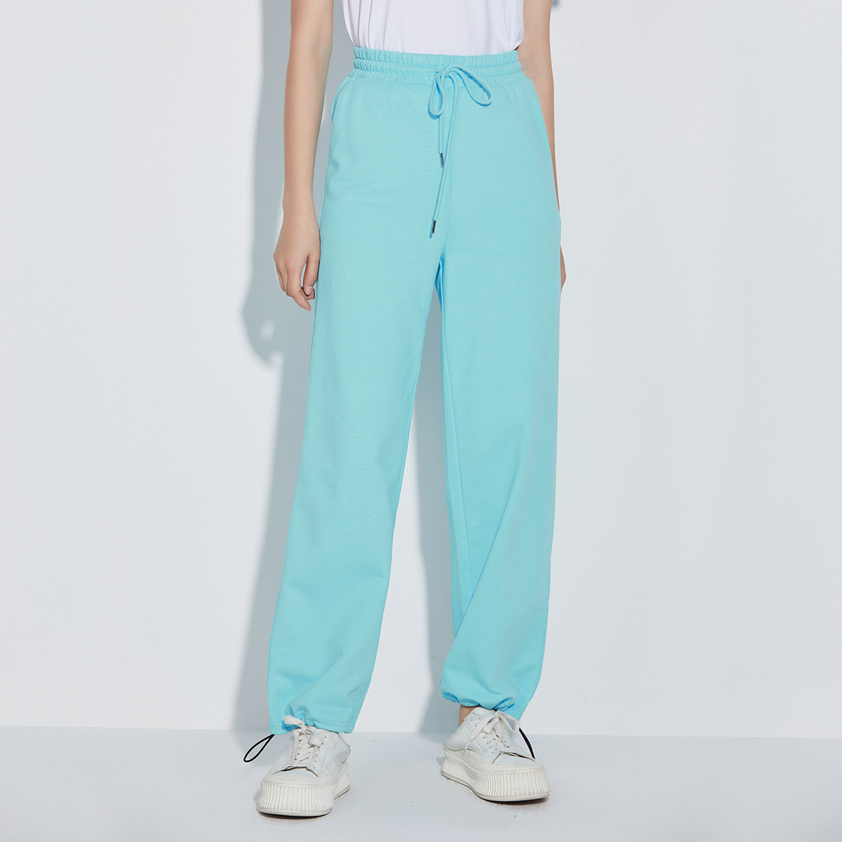 【大瑶专属】休闲裤女夏束脚运动裤简约宽松显瘦休闲卫裤M131095