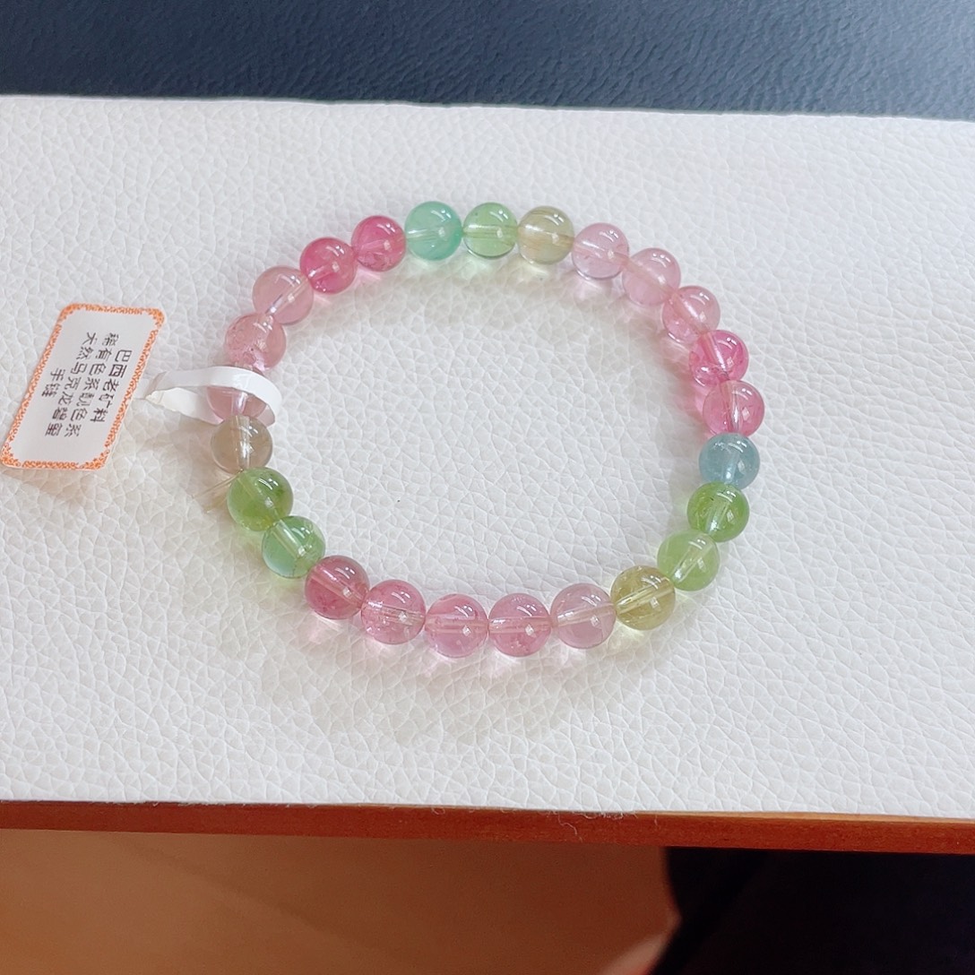 手链碧玺未镶嵌7.8mm左右