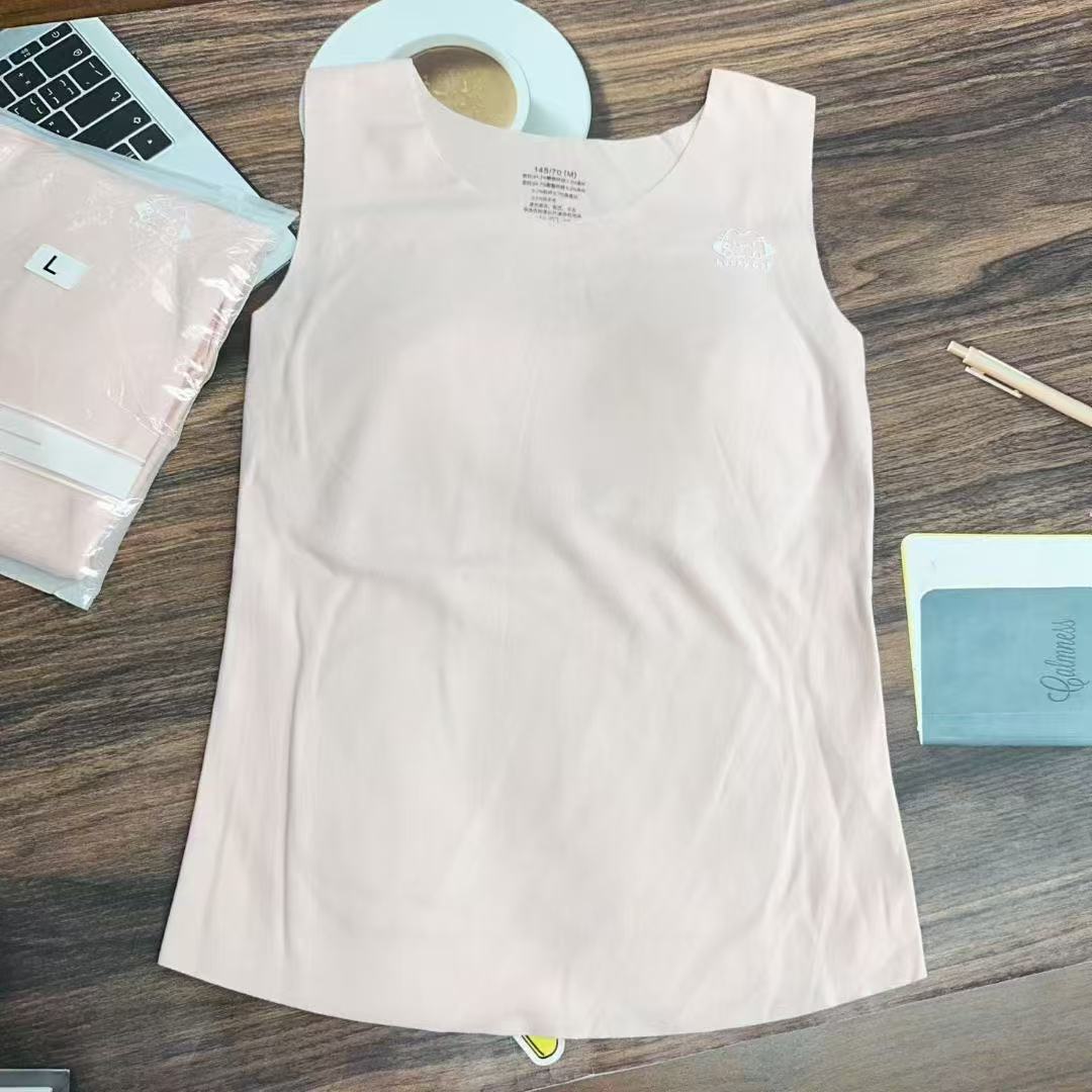 少女成长带胸垫暖绒绒背心M+L#11-18