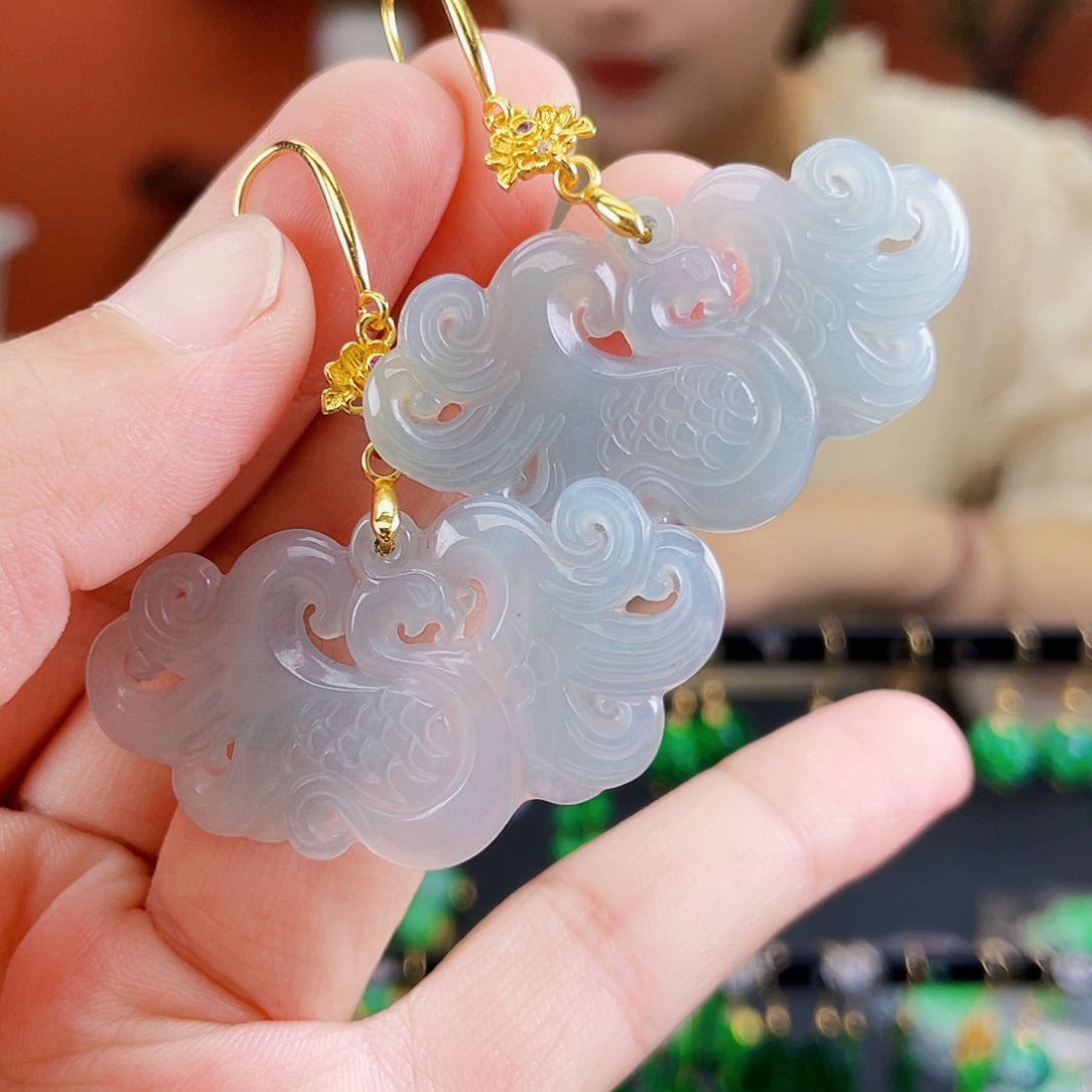 未镶嵌翡翠耳饰饰品