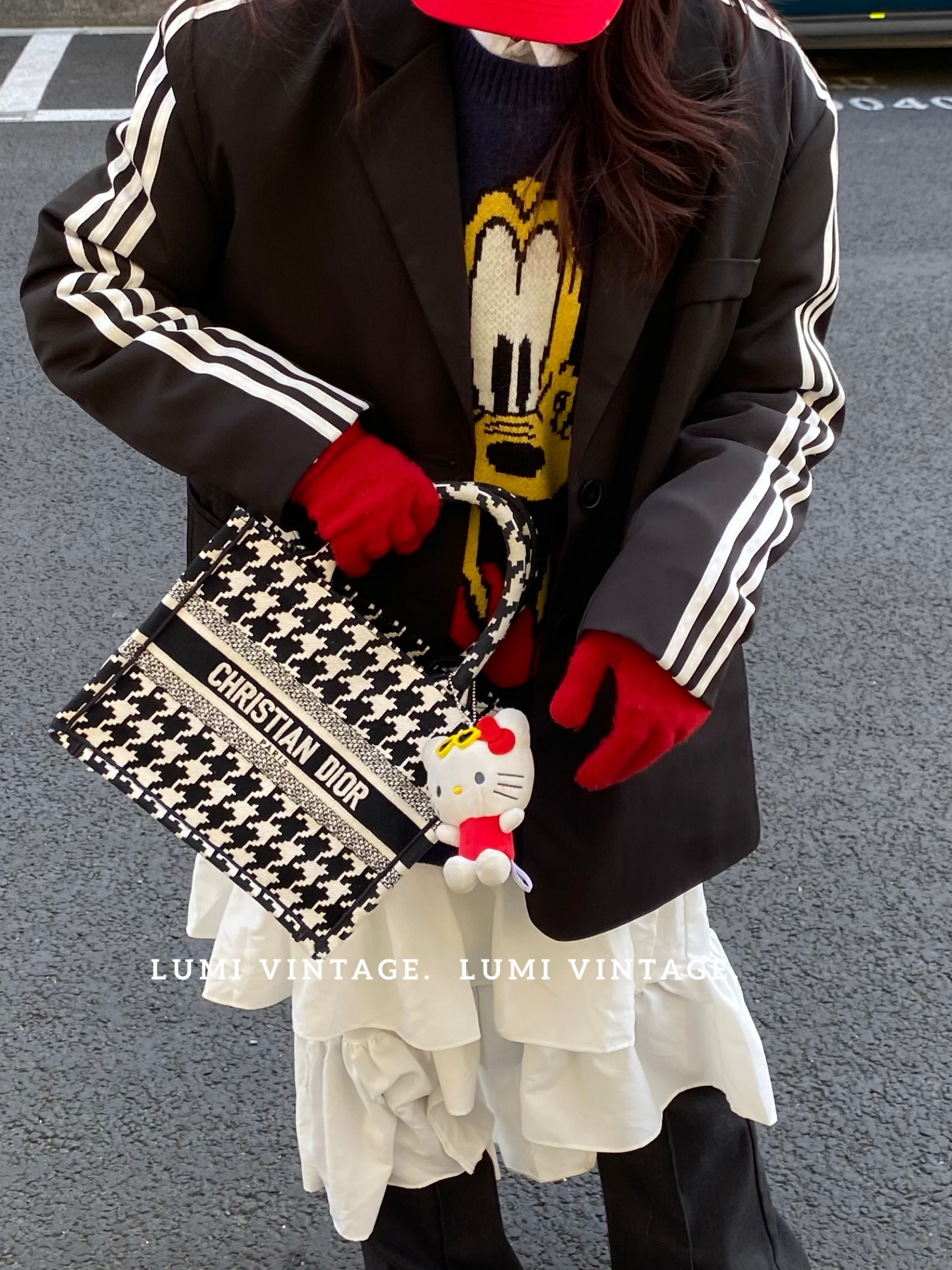 99新 DIOR/迪奥 千鸟格小号book tote 42354260