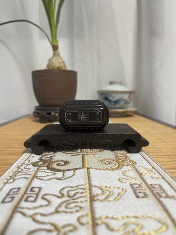 晋洋阁精雕福禄寿禧小石鼓