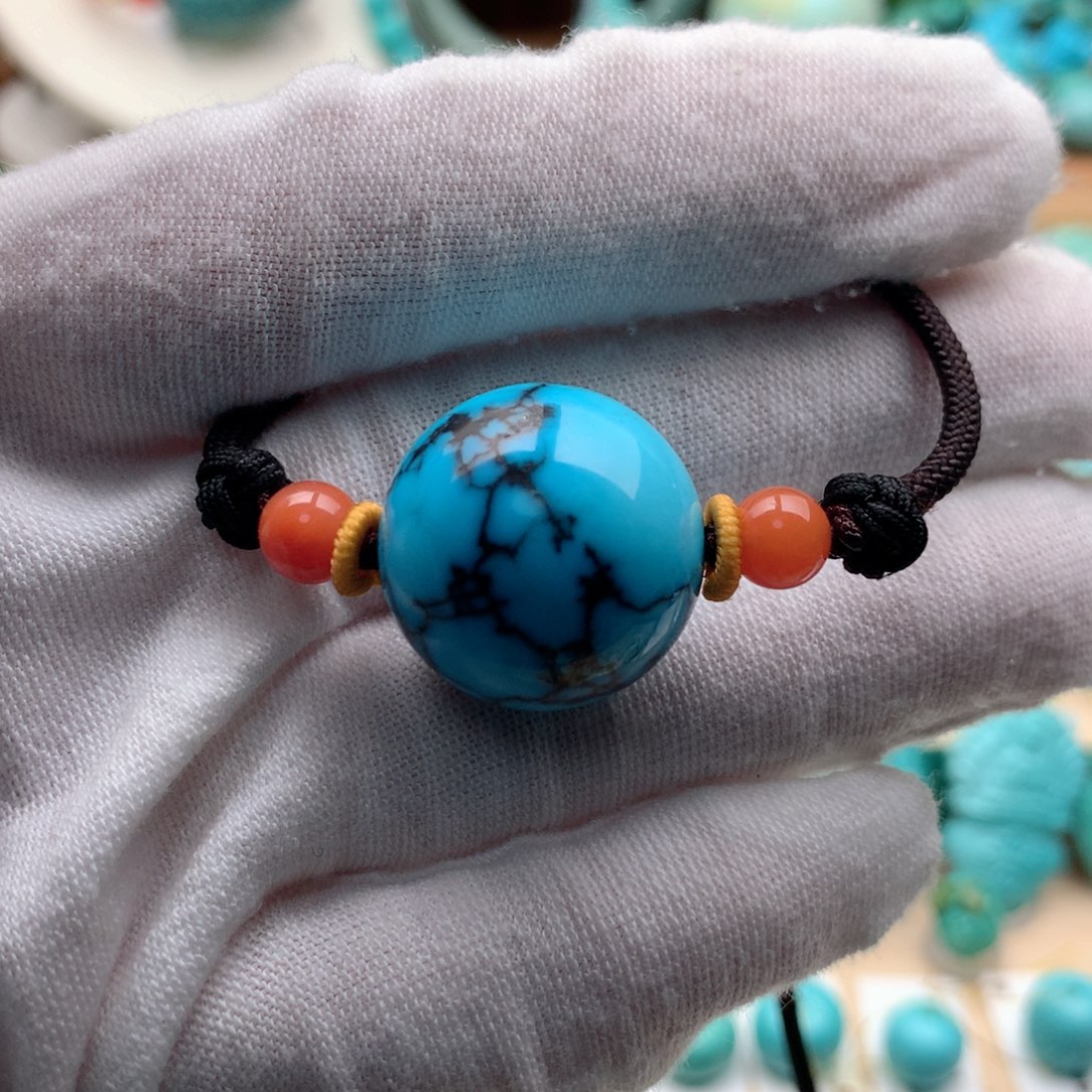 绿松石珠宝奇石未镶嵌清**瓷