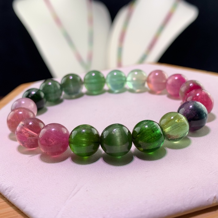 双色碧玺手链未镶嵌