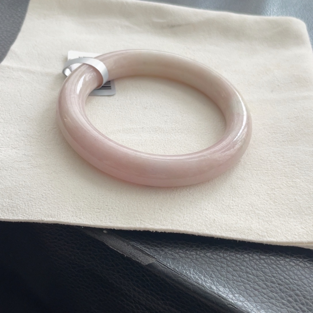 翡翠未镶嵌手镯纹裂57圆条