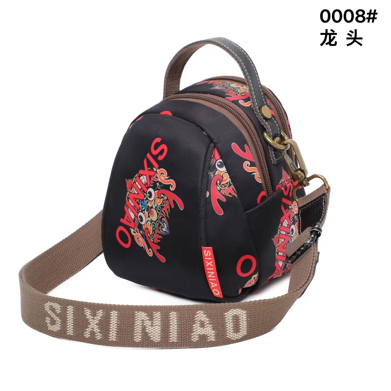 2025新款民族风图案色彩小手机包迷你斜挎包布包单肩百搭妈妈包女