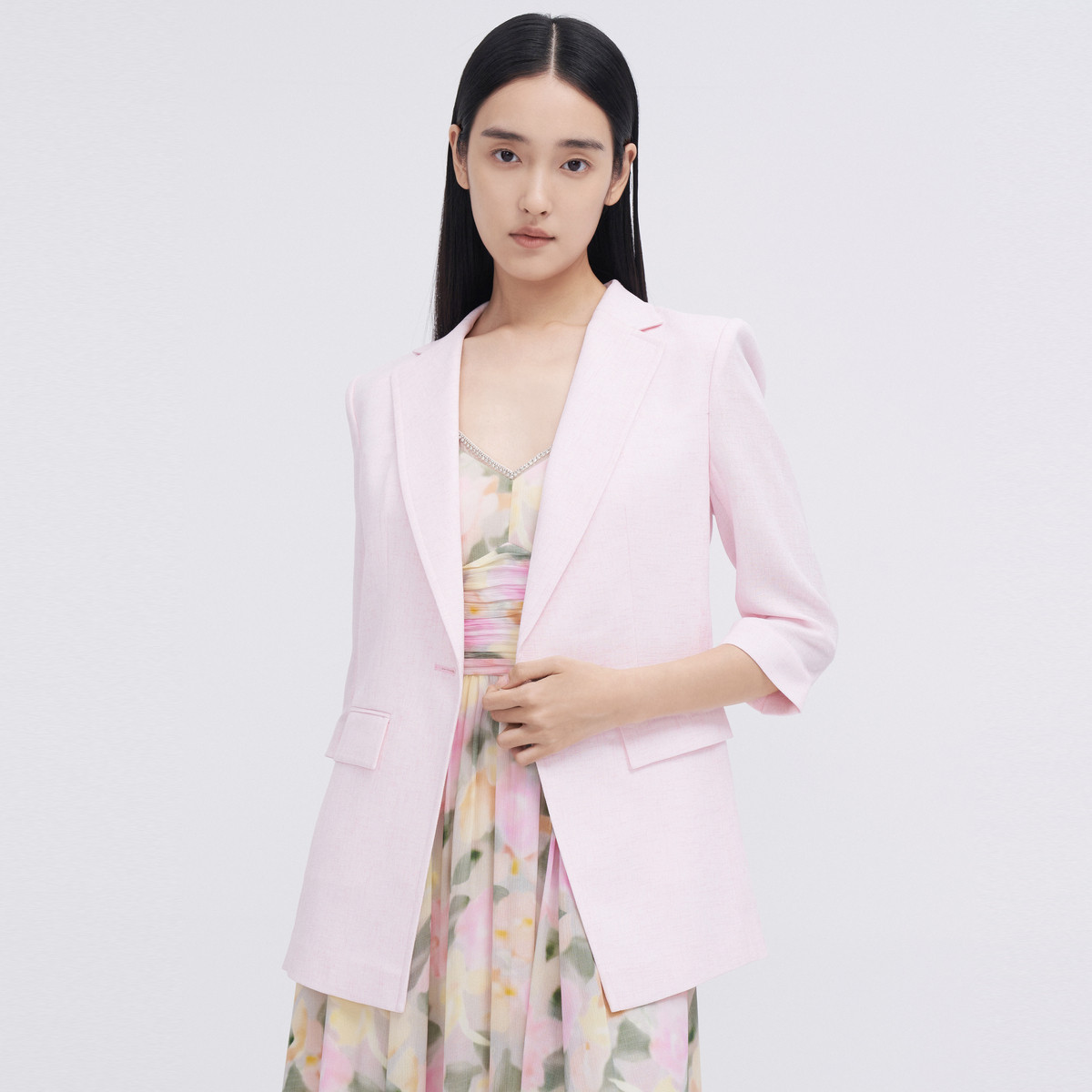 FALEMIG-歌系春夏经典百搭小香风气质修身西装外套EWE342T01100